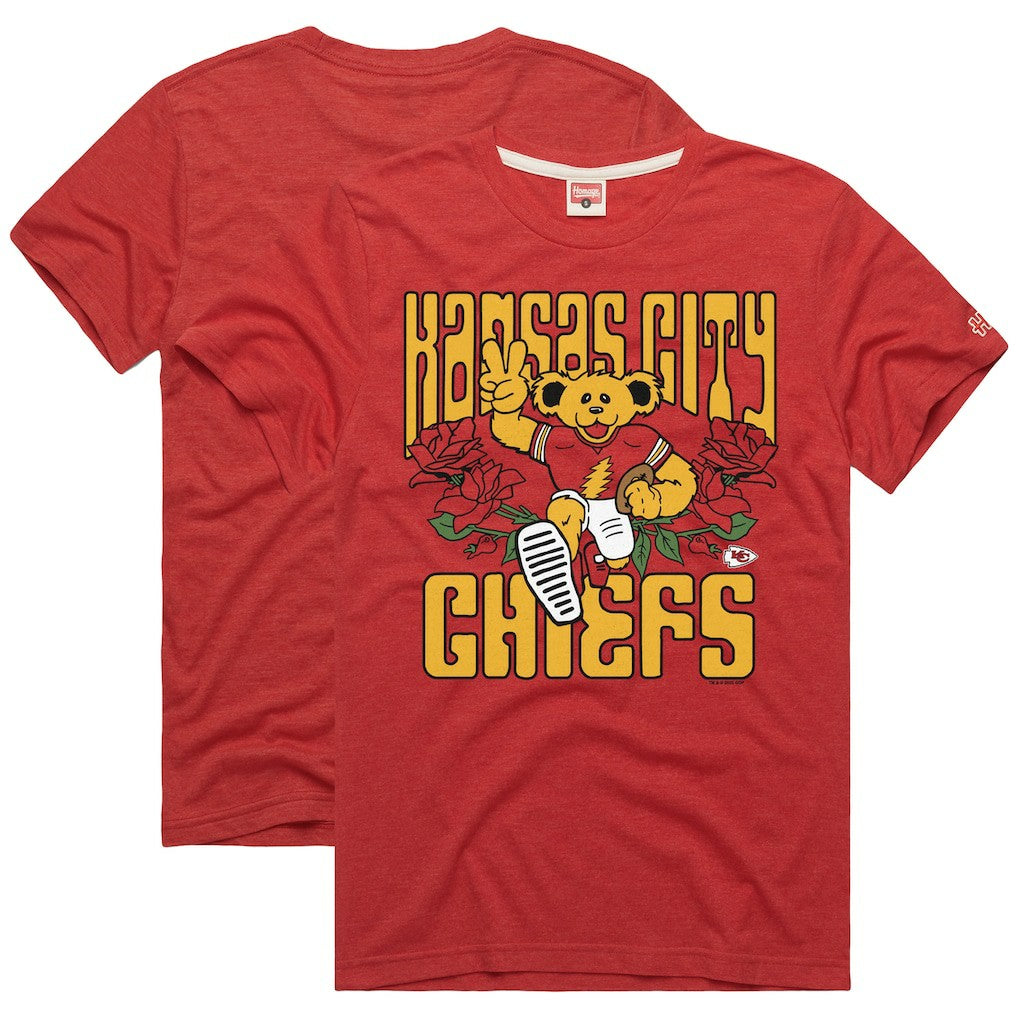 Kansas City Chiefs Homage NFL x Grateful Dead Tri-Blend T-Shirt Red - NFL