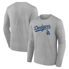 Los Angeles Dodgers Team Lockup Long Sleeve T-Shirt discount