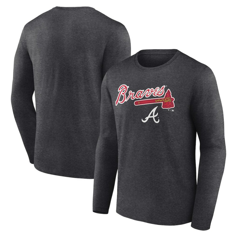 Atlanta Braves Team Lockup Long Sleeve T-Shirt On Sale