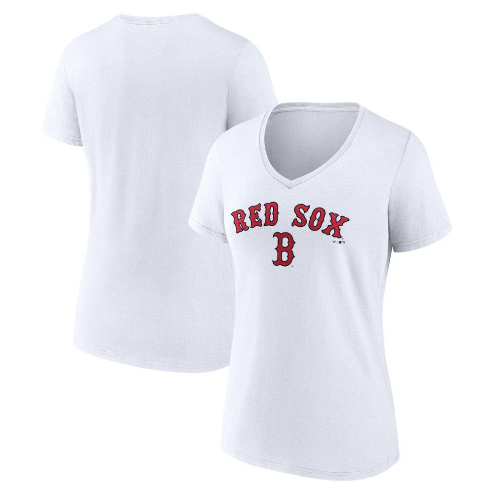 Boston Red Sox Women's Team Lockup V-Neck T-Shirt Near Me