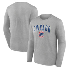 Chicago Cubs Team Lockup Long Sleeve T-Shirt Lifestyle