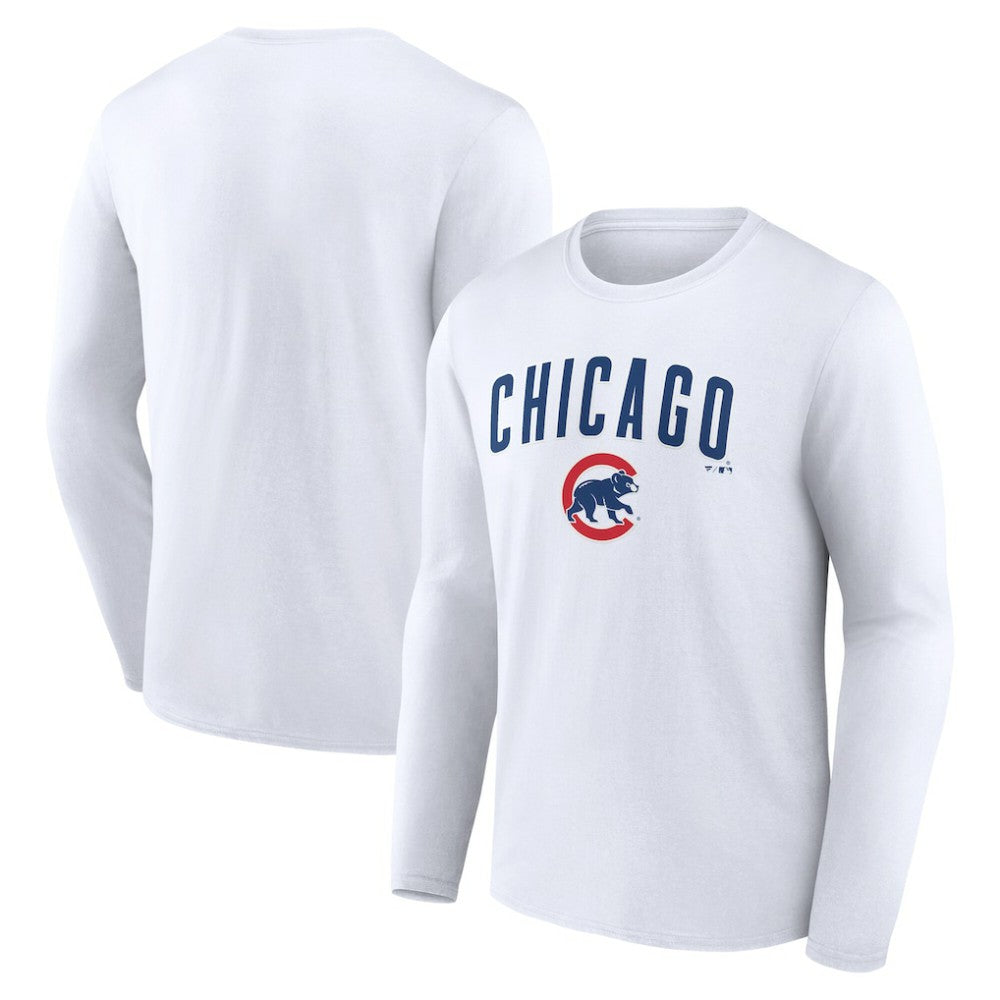 Chicago Cubs Team Lockup Long Sleeve T-Shirt Lifestyle