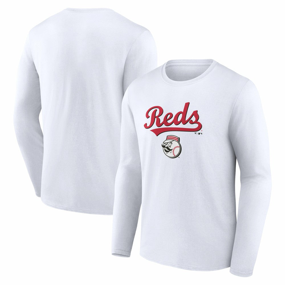 Cincinnati Reds Team Lockup Long Sleeve T-Shirt Clearance