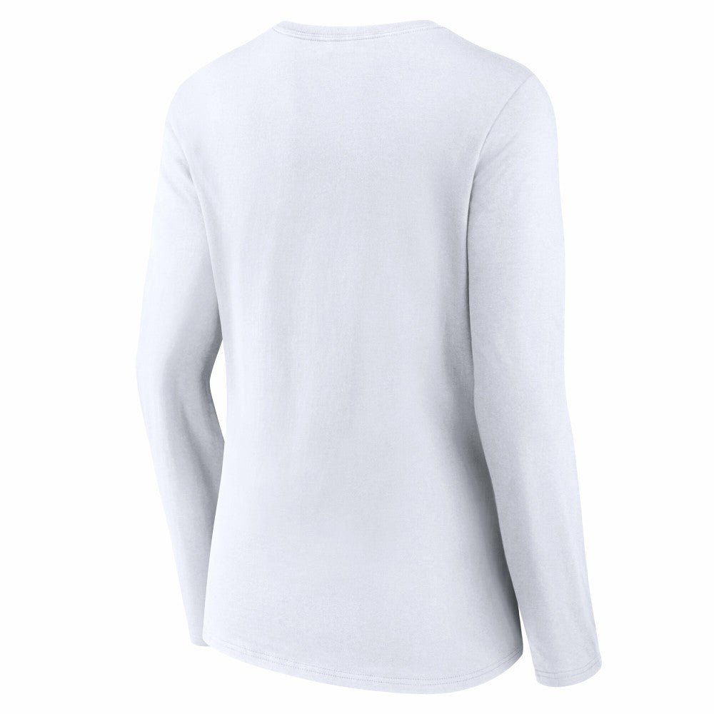 Cincinnati Reds Women's Team Lockup Long Sleeve V-Neck T-Shirt Clearance