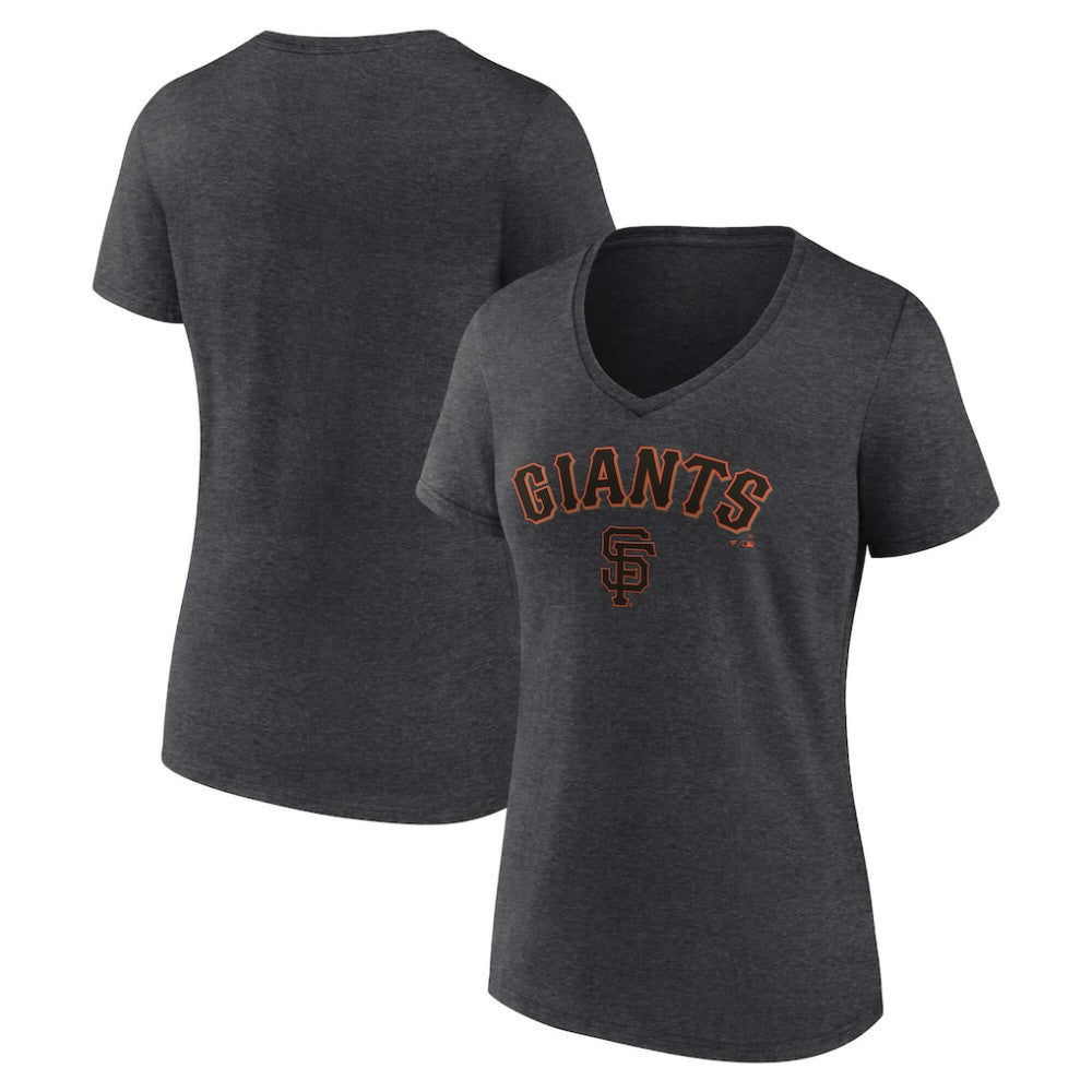 San Francisco Giants Women's Team Lockup V-Neck T-Shirt for sale