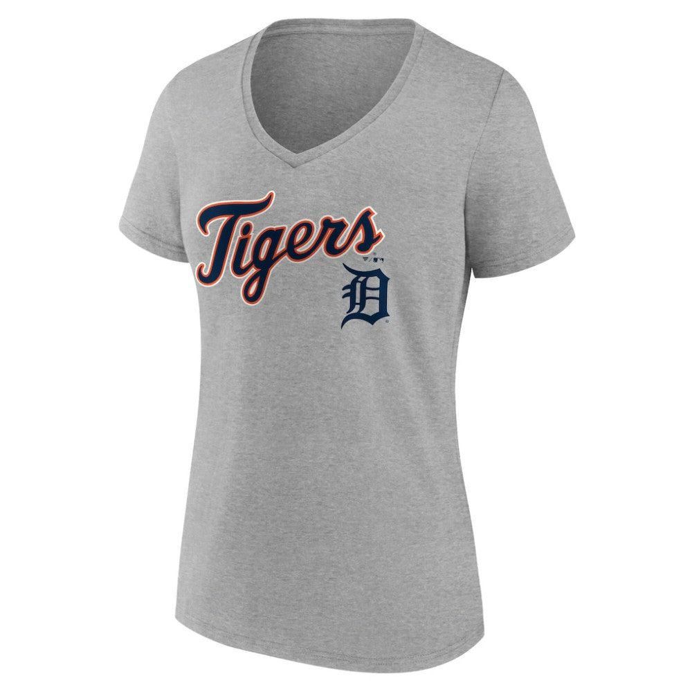 Detroit Tigers Women's Team Lockup V-Neck T-Shirt Near Me