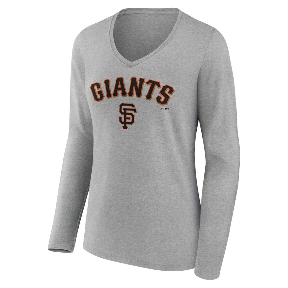 San Francisco Giants Women's Team Lockup Long Sleeve V-Neck T-Shirt for sale