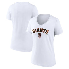 San Francisco Giants Women's Team Lockup V-Neck T-Shirt Clearance
