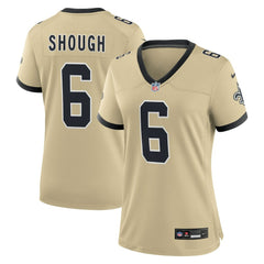 Tyler Shough New Orleans Saints Women's Alternate Game Player Jersey Gold - Nike