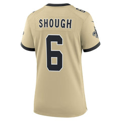 Tyler Shough New Orleans Saints Women's Alternate Game Player Jersey Gold - Nike