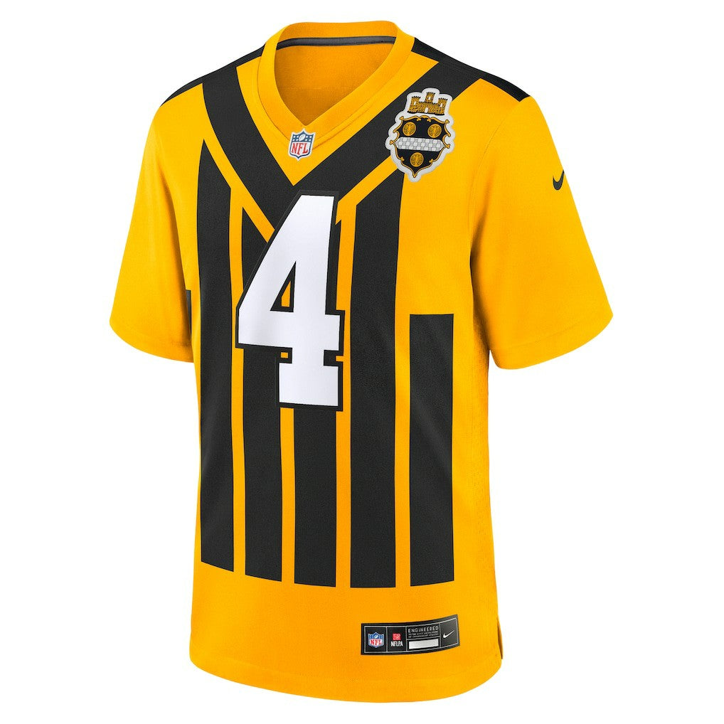 DK Metcalf Pittsburgh Steelers Alternate 1933 Throwback Game Jersey - Gold | NFL Jerseys
