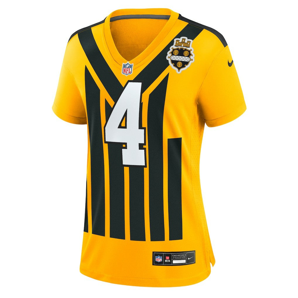 DK Metcalf Pittsburgh Steelers Women's Alternate 1933 Throwback Game Jersey Gold - Nike