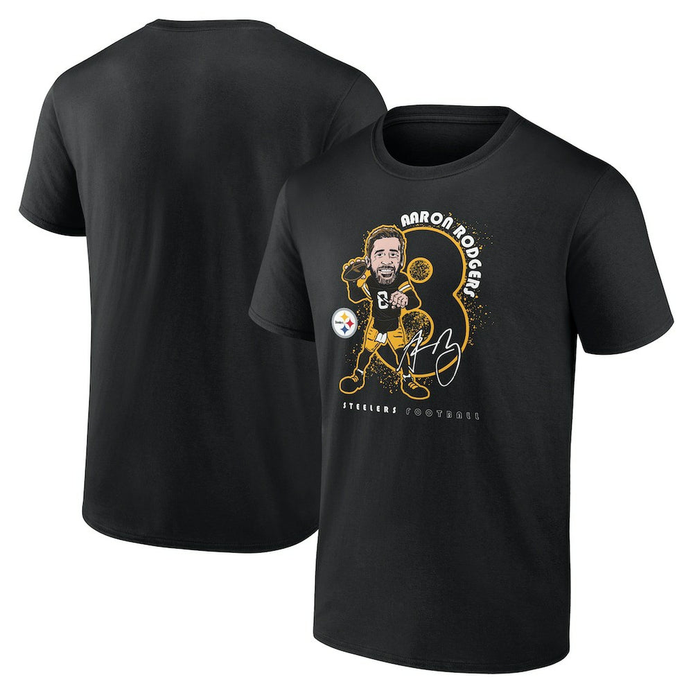 Aaron Rodgers Pittsburgh Steelers Steel City T-Shirt Black - NFL
