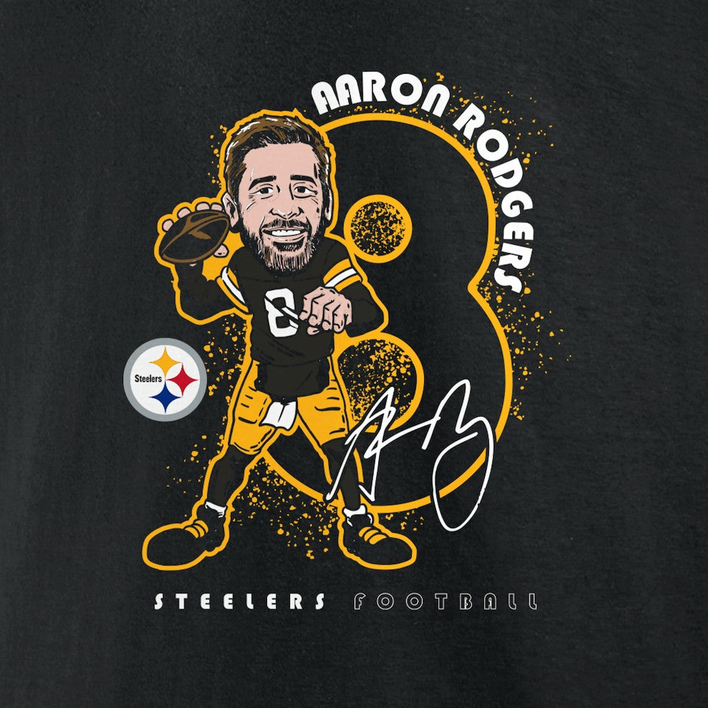 Aaron Rodgers Pittsburgh Steelers Steel City T-Shirt Black - NFL