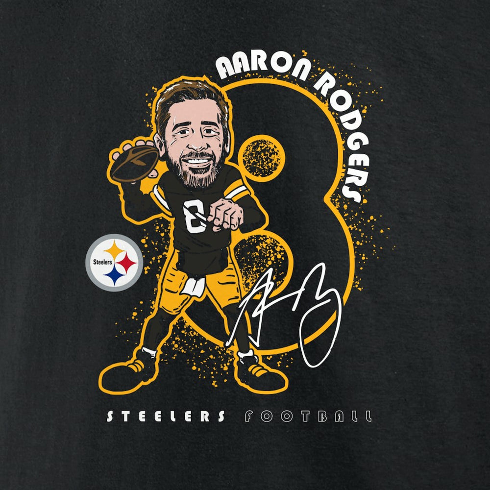 Aaron Rodgers Pittsburgh Steelers Steel City T-Shirt Black - NFL