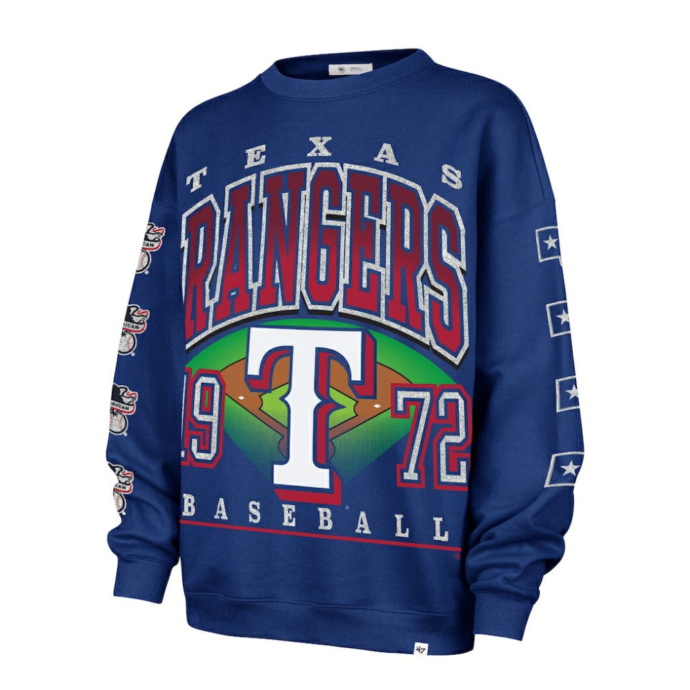 Texas Rangers '47 Women's Trendy Team Go Big Oversized Sweatshirt Near Me