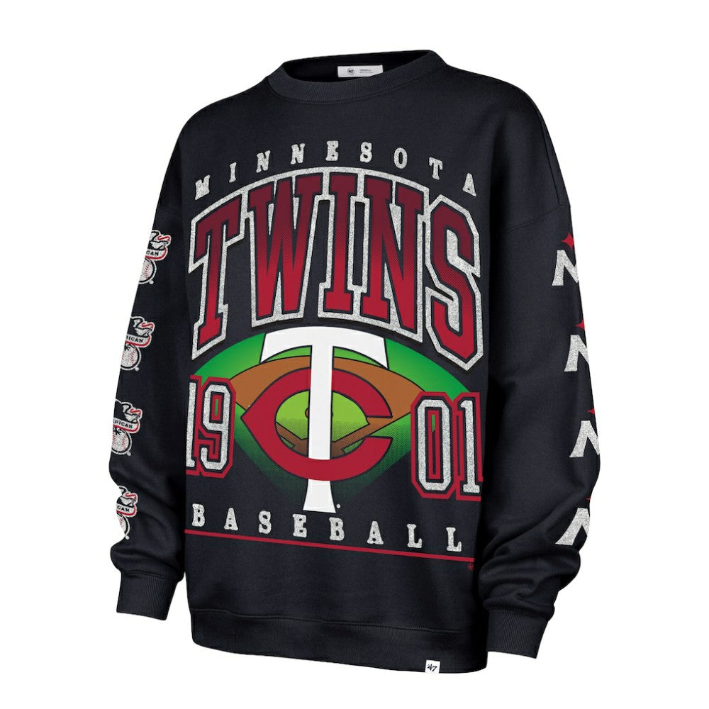 Minnesota Twins '47 Women's Trendy Team Go Big Oversized Sweatshirt Lifestyle