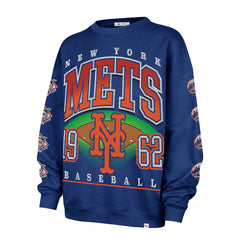 New York Mets '47 Women's Trendy Team Go Big Oversized Sweatshirt for sale