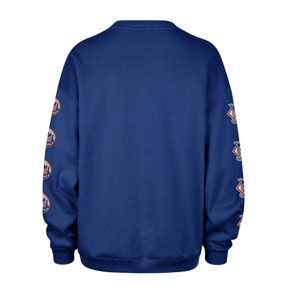 New York Mets '47 Women's Trendy Team Go Big Oversized Sweatshirt for sale