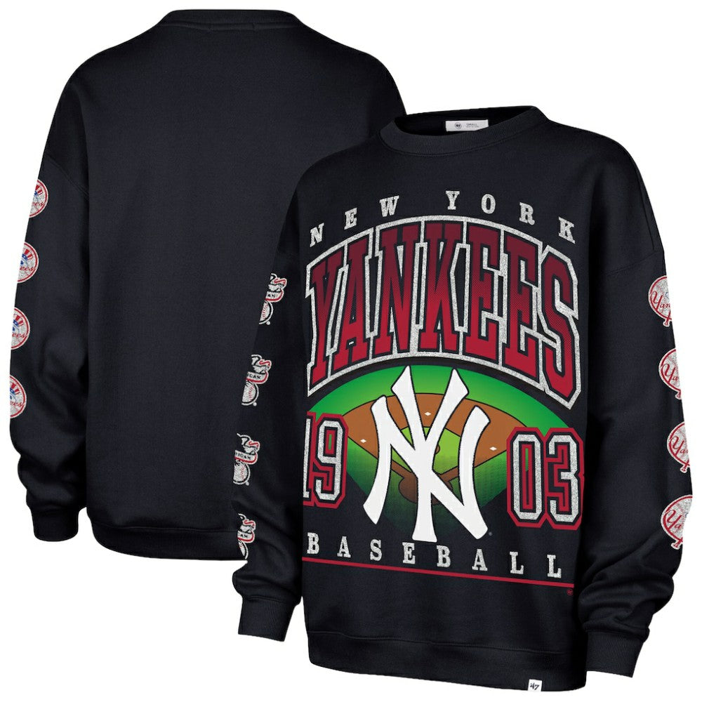 New York Yankees '47 Women's Trendy Team Go Big Oversized Sweatshirt Near Me
