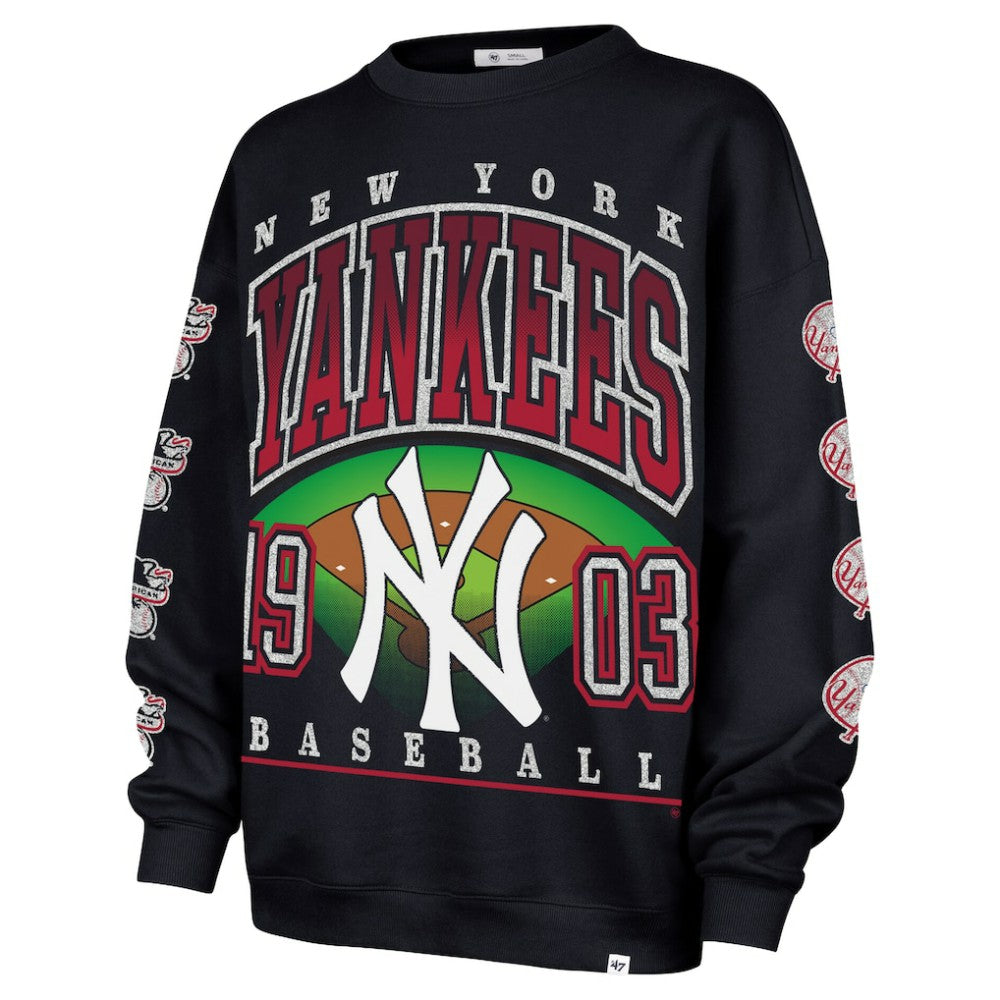 New York Yankees '47 Women's Trendy Team Go Big Oversized Sweatshirt Near Me