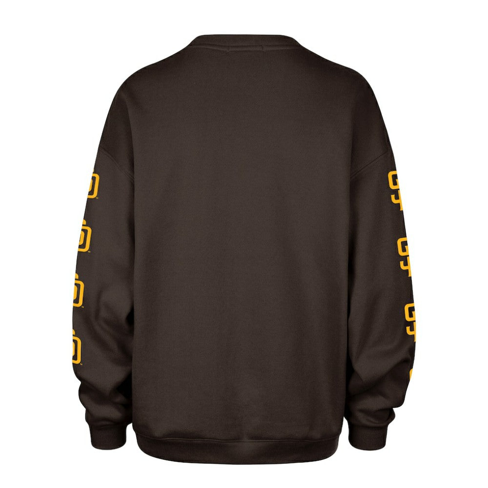San Diego Padres '47 Women's Trendy Team Go Big Oversized Sweatshirt Sale