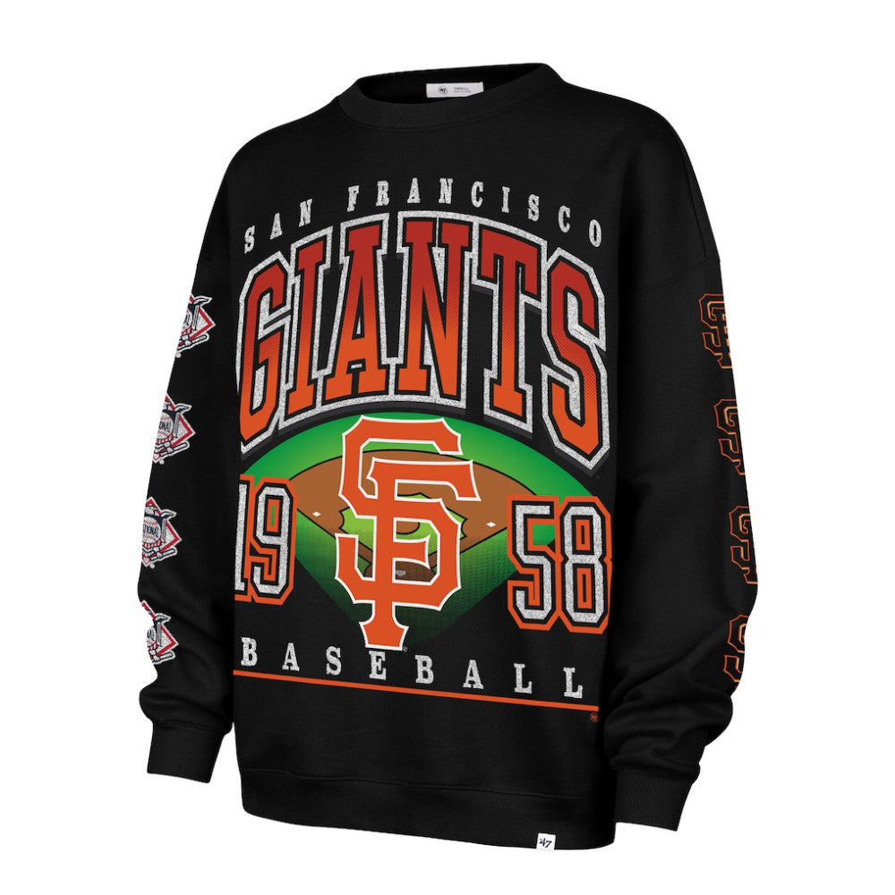 San Francisco Giants '47 Women's Trendy Team Go Big Oversized Sweatshirt Clearance