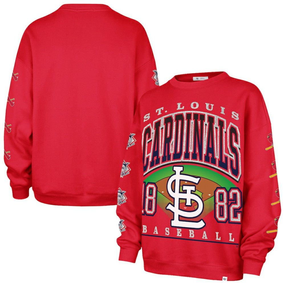St. Louis Cardinals '47 Women's Trendy Team Go Big Oversized Sweatshirt for sale