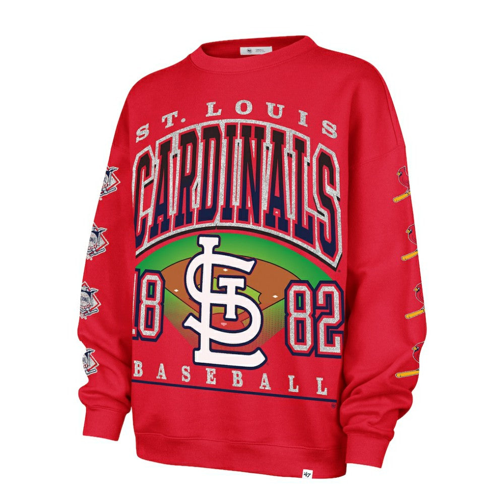 St. Louis Cardinals '47 Women's Trendy Team Go Big Oversized Sweatshirt for sale