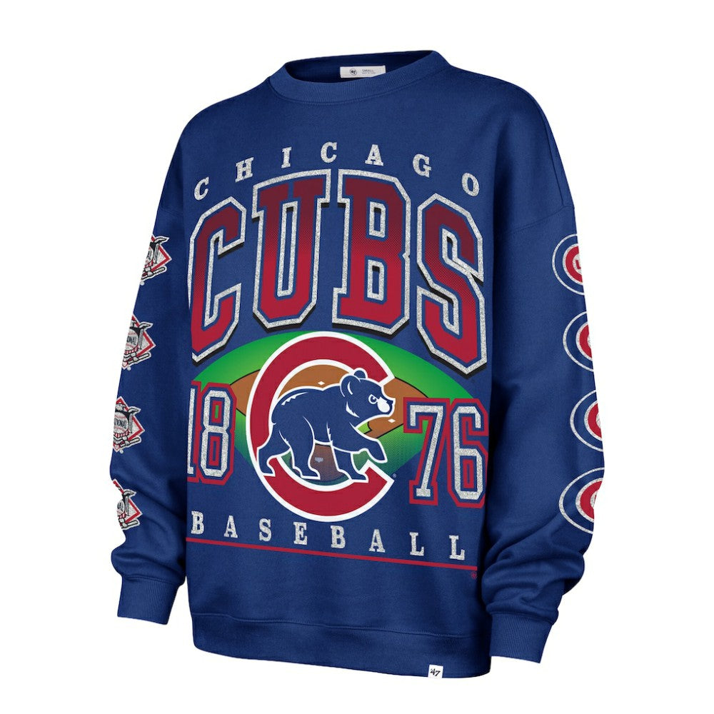 Chicago Cubs '47 Women's Trendy Team Go Big Oversized Sweatshirt Lifestyle