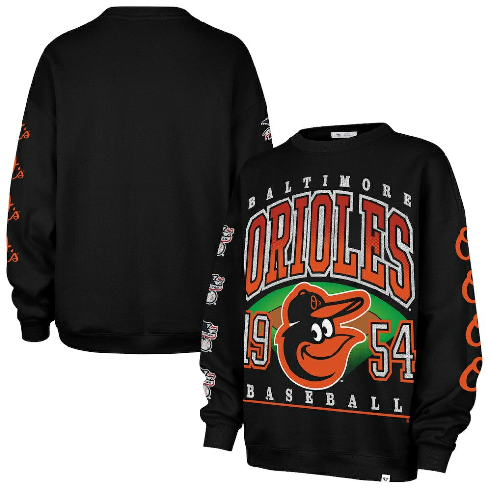 Baltimore Orioles '47 Women's Trendy Team Go Big Oversized Sweatshirt On Sale