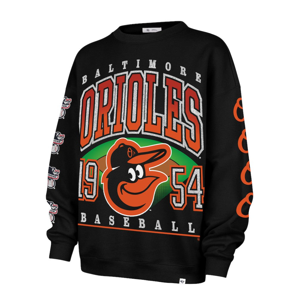Baltimore Orioles '47 Women's Trendy Team Go Big Oversized Sweatshirt On Sale