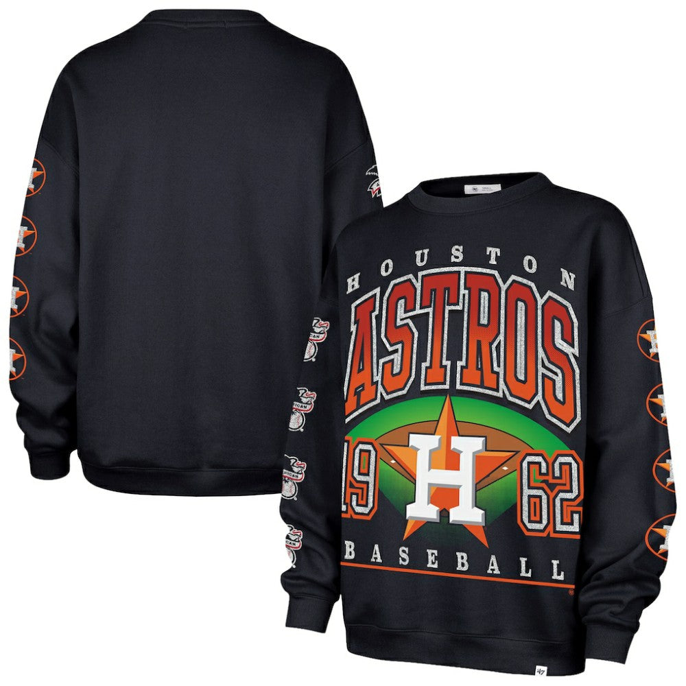 Houston Astros '47 Women's Trendy Team Go Big Oversized Sweatshirt On Sale