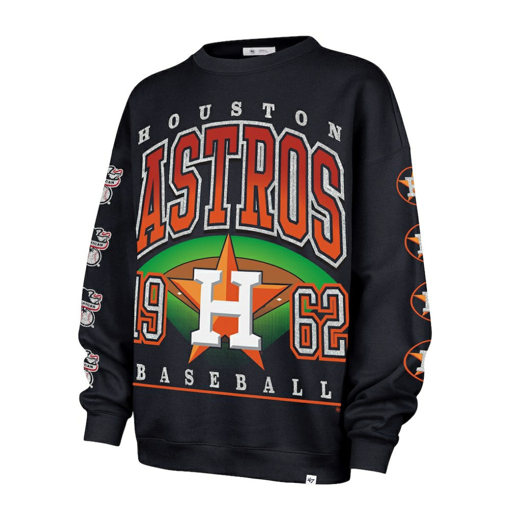 Houston Astros '47 Women's Trendy Team Go Big Oversized Sweatshirt On Sale