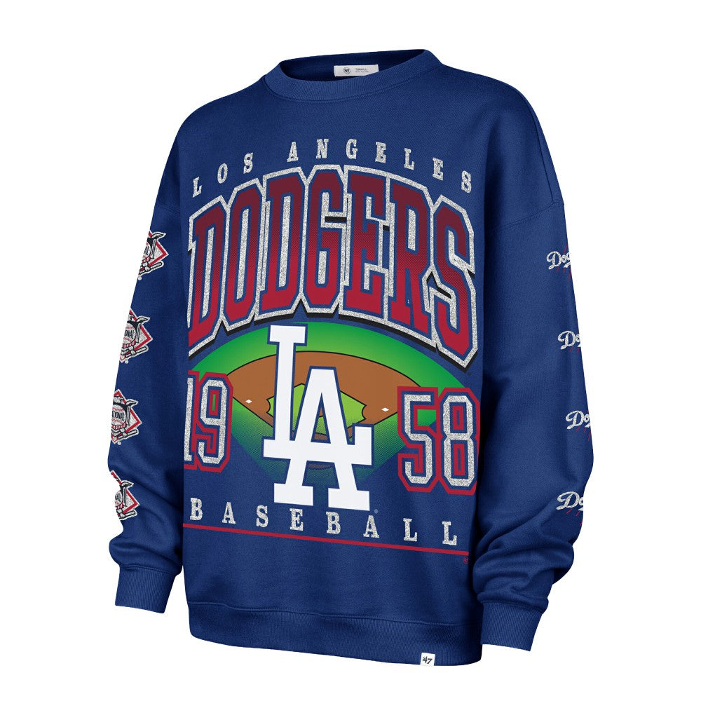 Los Angeles Dodgers '47 Women's Trendy Team Go Big Oversized Sweatshirt On Sale