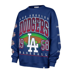 Los Angeles Dodgers '47 Women's Trendy Team Go Big Oversized Sweatshirt On Sale