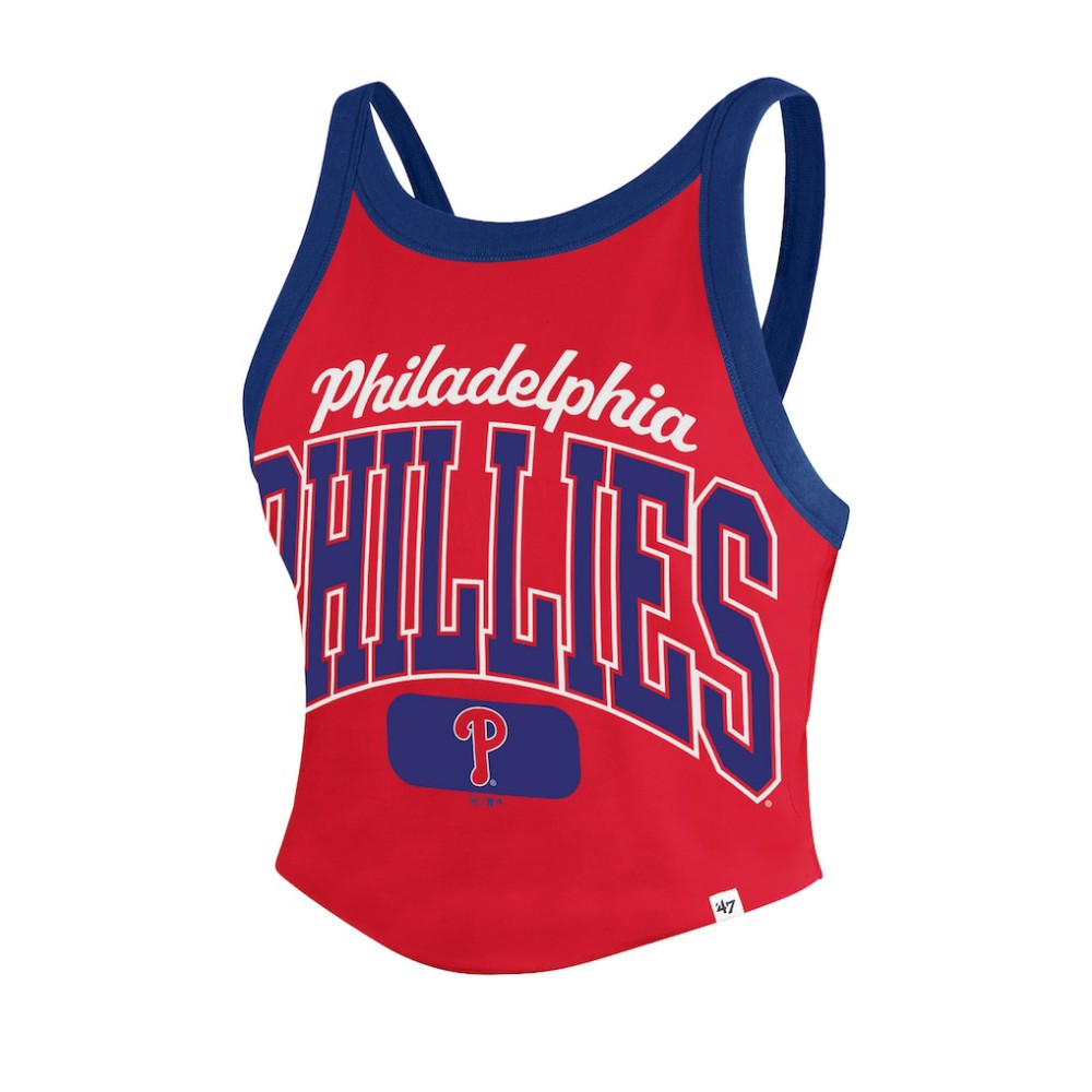 Philadelphia Phillies '47 Women's Trendy Team Rally Sporty Cropped Racerback Tank Top for sale