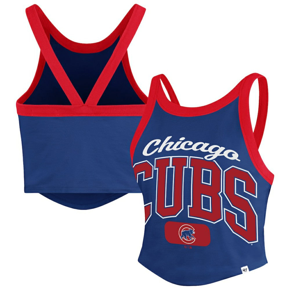 Chicago Cubs '47 Women's Trendy Team Rally Sporty Cropped Racerback Tank Top Near Me