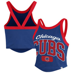 Chicago Cubs '47 Women's Trendy Team Rally Sporty Cropped Racerback Tank Top Near Me