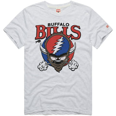 Buffalo Bills Homage NFL x Grateful Dead Tri-Blend T-Shirt Ash - NFL