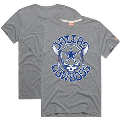 Dallas Cowboys Homage NFL x Grateful Dead Tri-Blend T-Shirt Gray - NFL