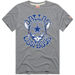 Dallas Cowboys Homage NFL x Grateful Dead Tri-Blend T-Shirt Gray - NFL