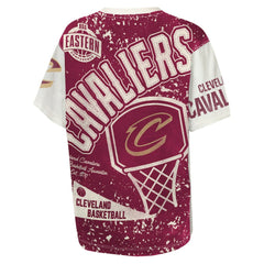 NBA - Cleveland Cavaliers Outerstuff Youth Top Player All-Over-Print T-Shirt - Cream