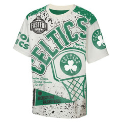 NBA - Boston Celtics Outerstuff Youth Top Player All-Over-Print T-Shirt - Cream
