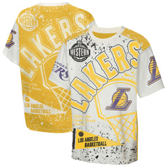 NBA - Los Angeles Lakers Outerstuff Youth Top Player All-Over-Print T-Shirt - Cream