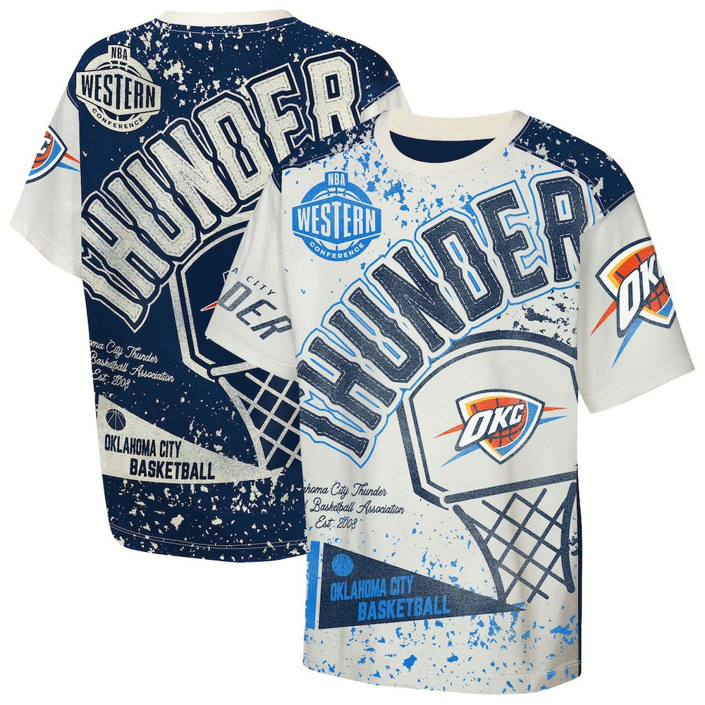 NBA - Oklahoma City Thunder Outerstuff Youth Top Player All-Over-Print T-Shirt - Cream