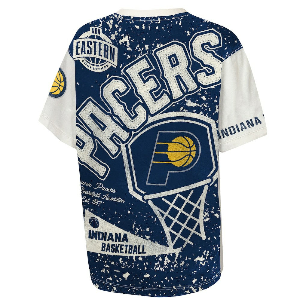 NBA - Indiana Pacers Outerstuff Youth Top Player All-Over-Print T-Shirt - Cream