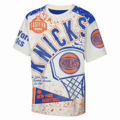NBA - New York Knicks Outerstuff Youth Top Player All-Over-Print T-Shirt - Cream