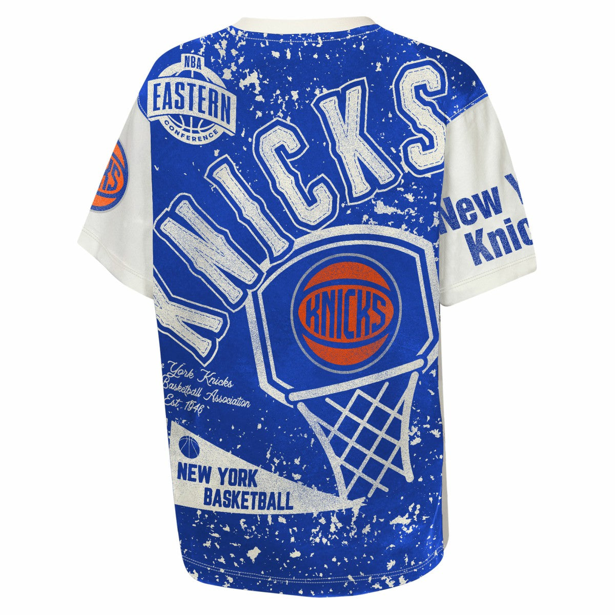 NBA - New York Knicks Outerstuff Youth Top Player All-Over-Print T-Shirt - Cream