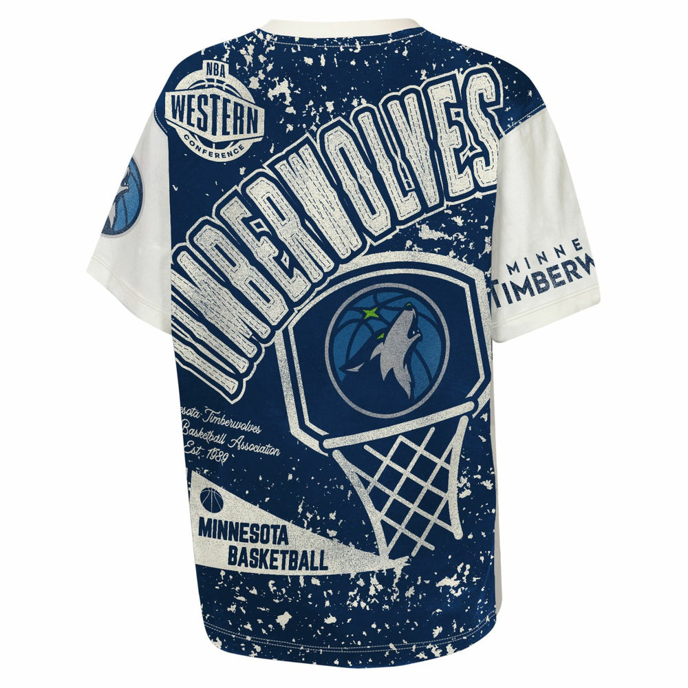 NBA - Minnesota Timberwolves Outerstuff Youth Top Player All-Over-Print T-Shirt - Cream